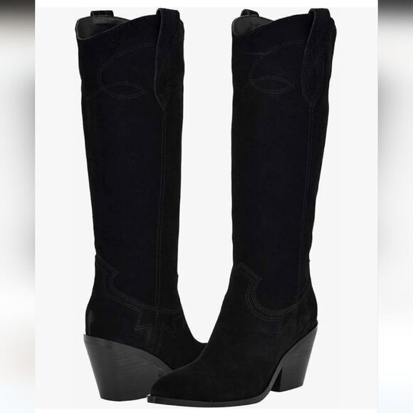 New NINE WEST Orece Pointed Toe Coastal Cowgirl Western 🤠 Cowboy heel Black 8.5 - Picture 4 of 10